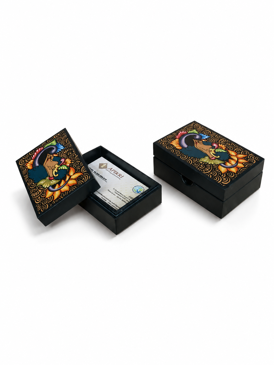 wooden-name-card-holder-puppet-motif
