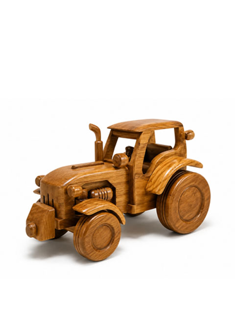 handcrafted-wooden-vintage-tractor