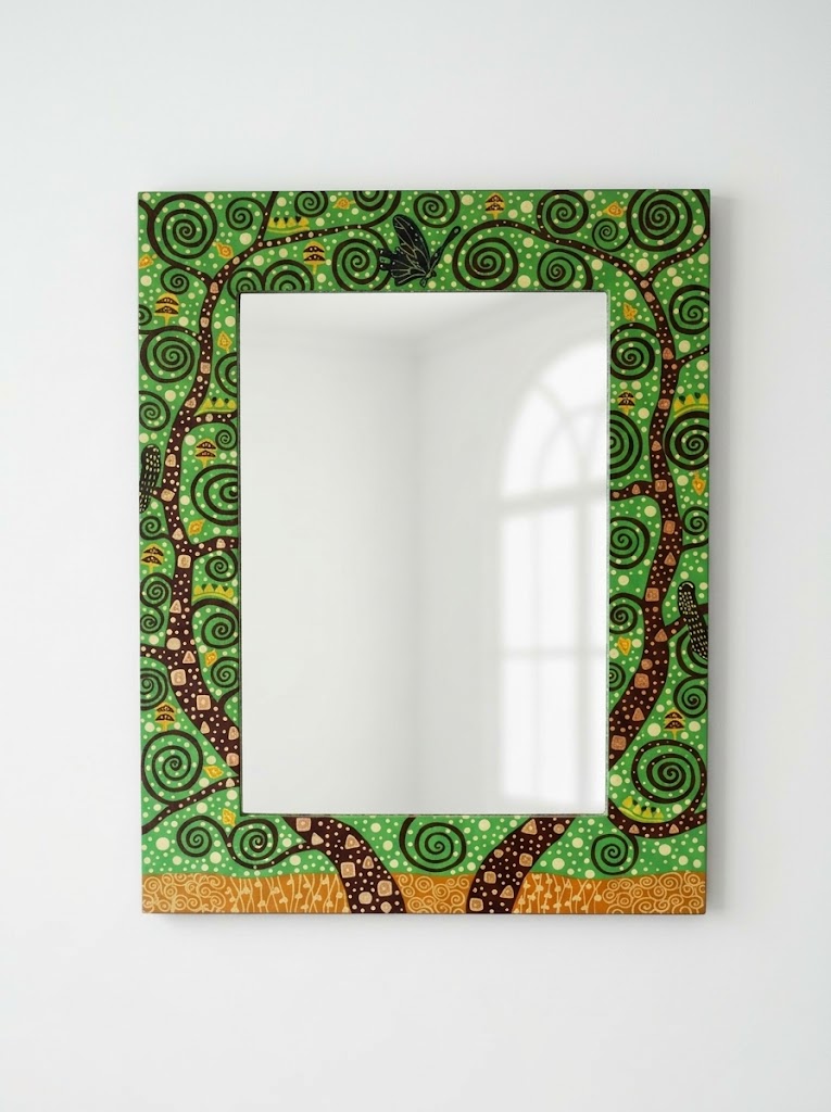 mirror-decorative-painting-tree-of-life-green