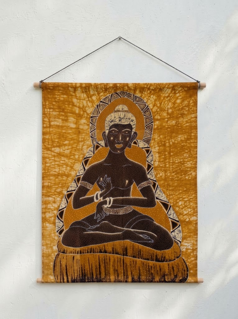 wall-art-buddha-batik-light-brown