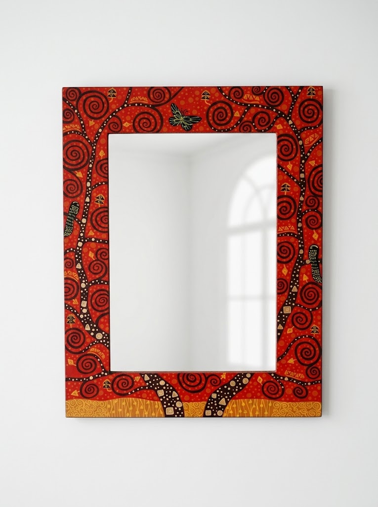 mirror-decorative-painting-tree-of-life-red