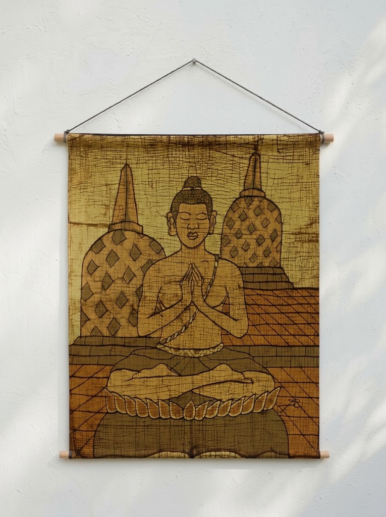 wall-art-buddha-batik-brown