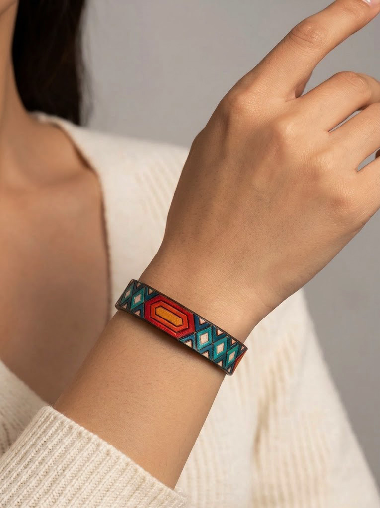 bracelet-leather-geometric
