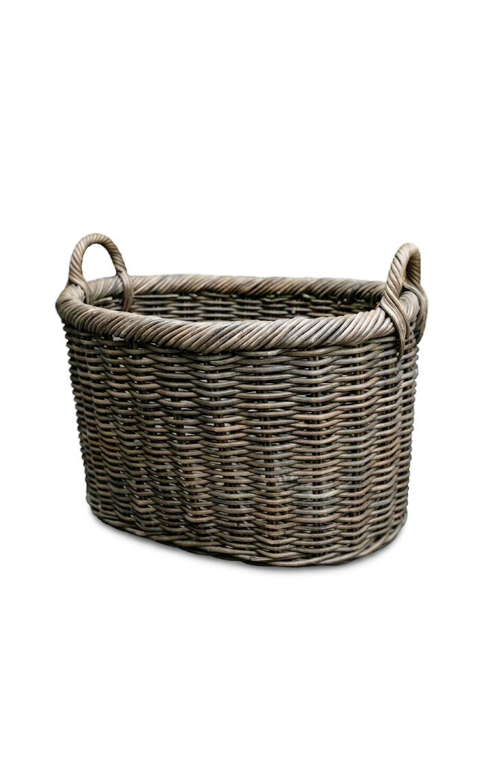 rustic-woven-oval-rattan-basket-with-handles